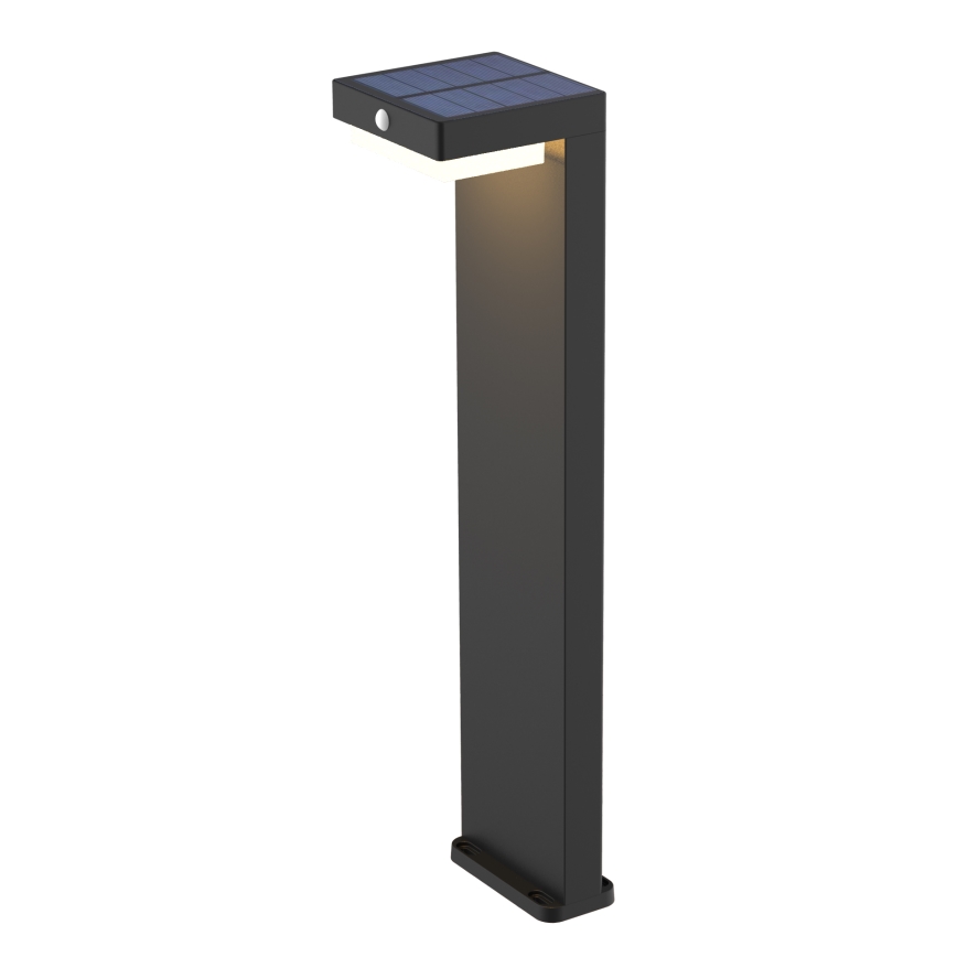 LED solcellelampe med bevægelsessensor PALERMO LED/5W/2000 mAh IP54 sort