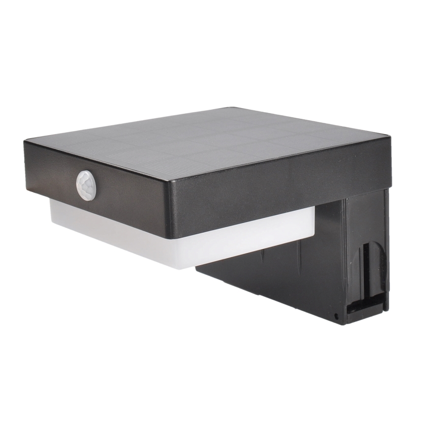 LED solcellelampe med bevægelsessensor PALERMO LED/5W/2000 mAh IP54 sort