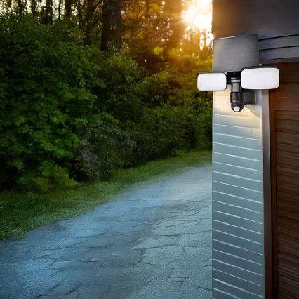 LED solcelle-reflektor med sensor LED/9W/3,7V 3600 mAh IP54