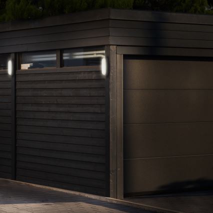 Udendørs LED væglampe LED/13W/230V 4000K IP54 grå oval