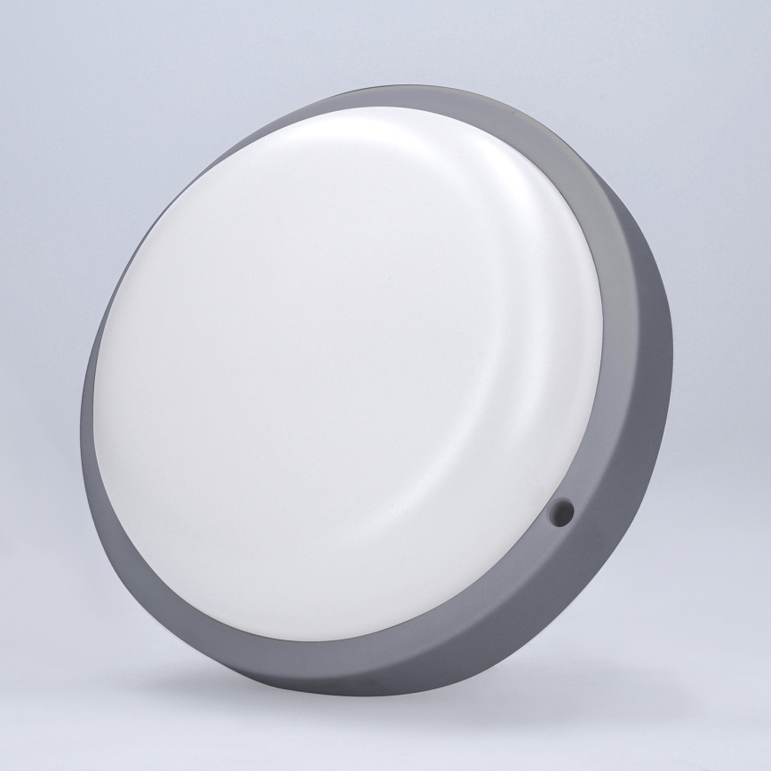 Udendørs LED væglampe LED/13W/230V 4000K IP54 grå rund