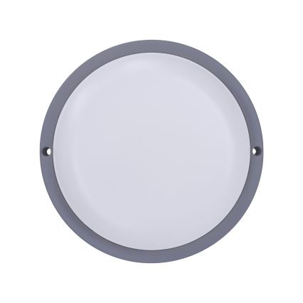 Udendørs LED væglampe LED/13W/230V 4000K IP54 grå rund