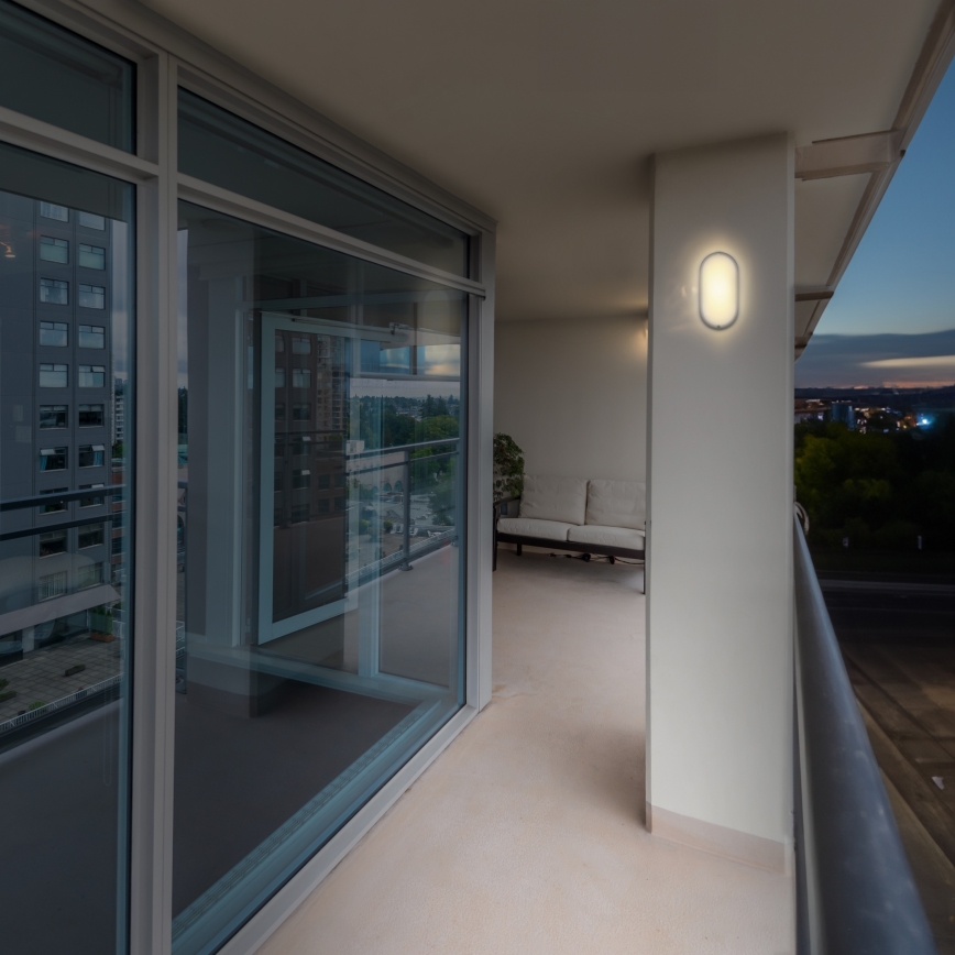 Udendørs LED væglampe LED/20W/230V 4000K IP54 grå oval