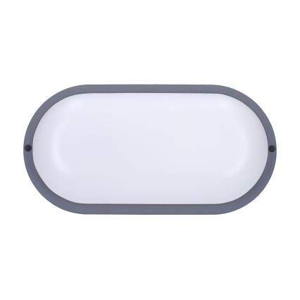 Udendørs LED væglampe LED/20W/230V 4000K IP54 grå oval