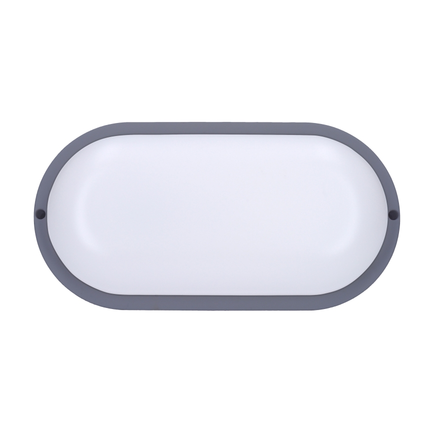 Udendørs LED væglampe LED/20W/230V 4000K IP54 grå oval
