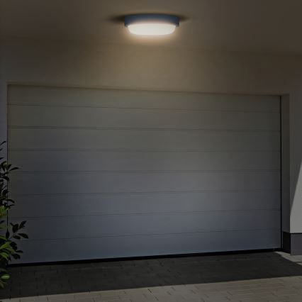 Udendørs LED væglampe LED/20W/230V 4000K IP54 grå rund