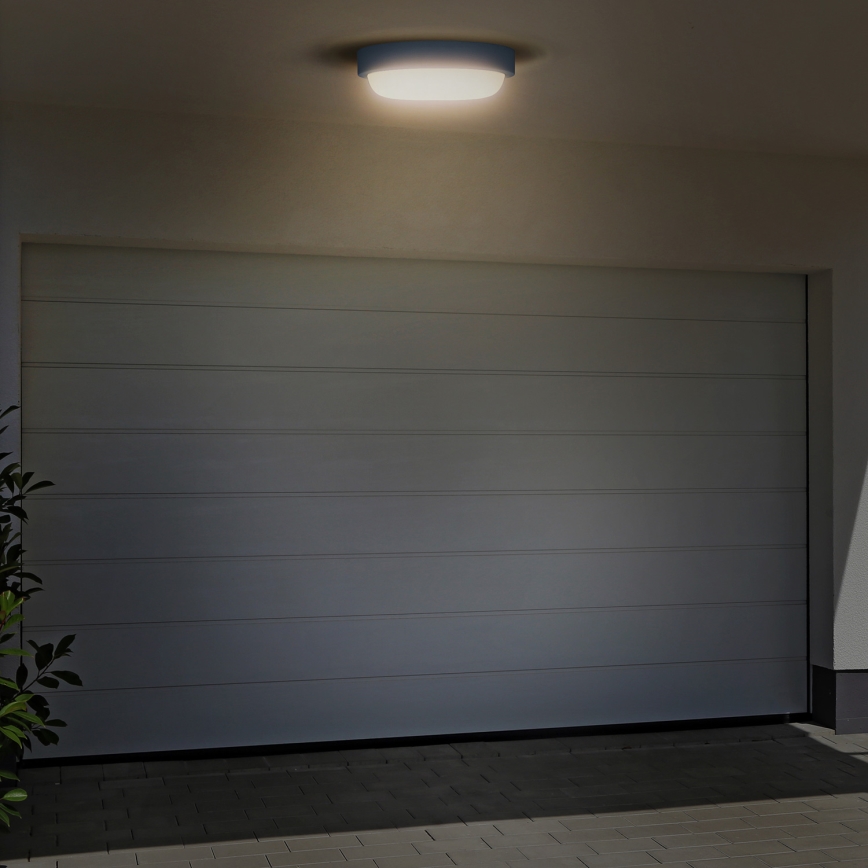 Udendørs LED væglampe LED/20W/230V 4000K IP54 grå rund