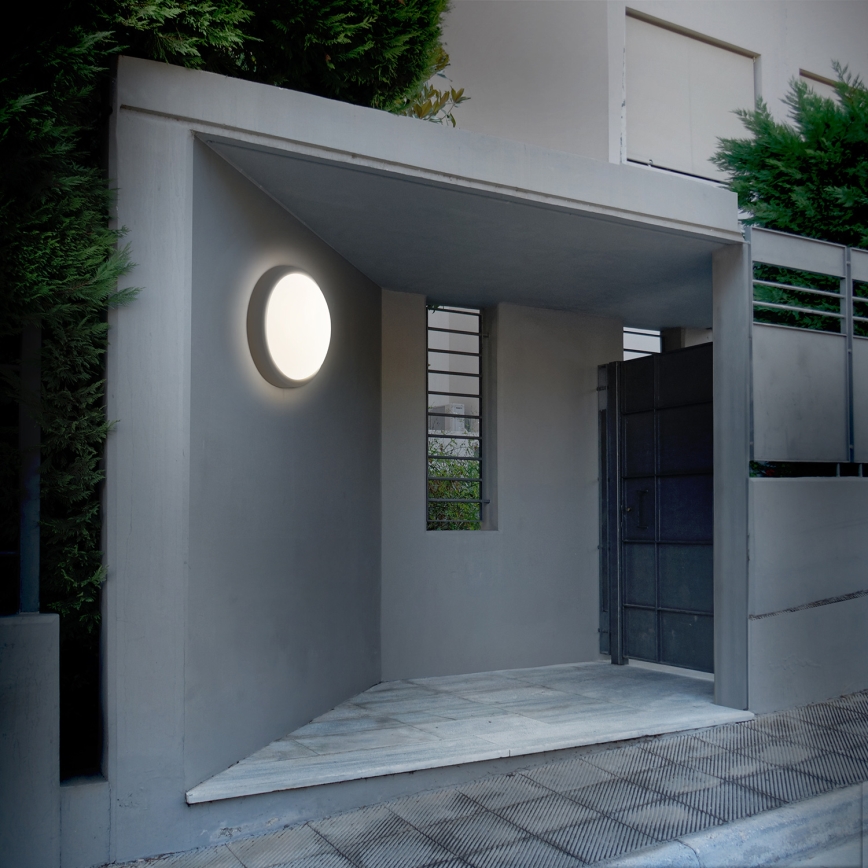 Udendørs LED væglampe LED/20W/230V 4000K IP54 grå rund