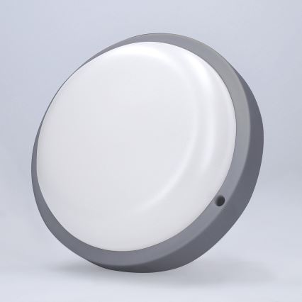 Udendørs LED væglampe LED/20W/230V 4000K IP54 grå rund