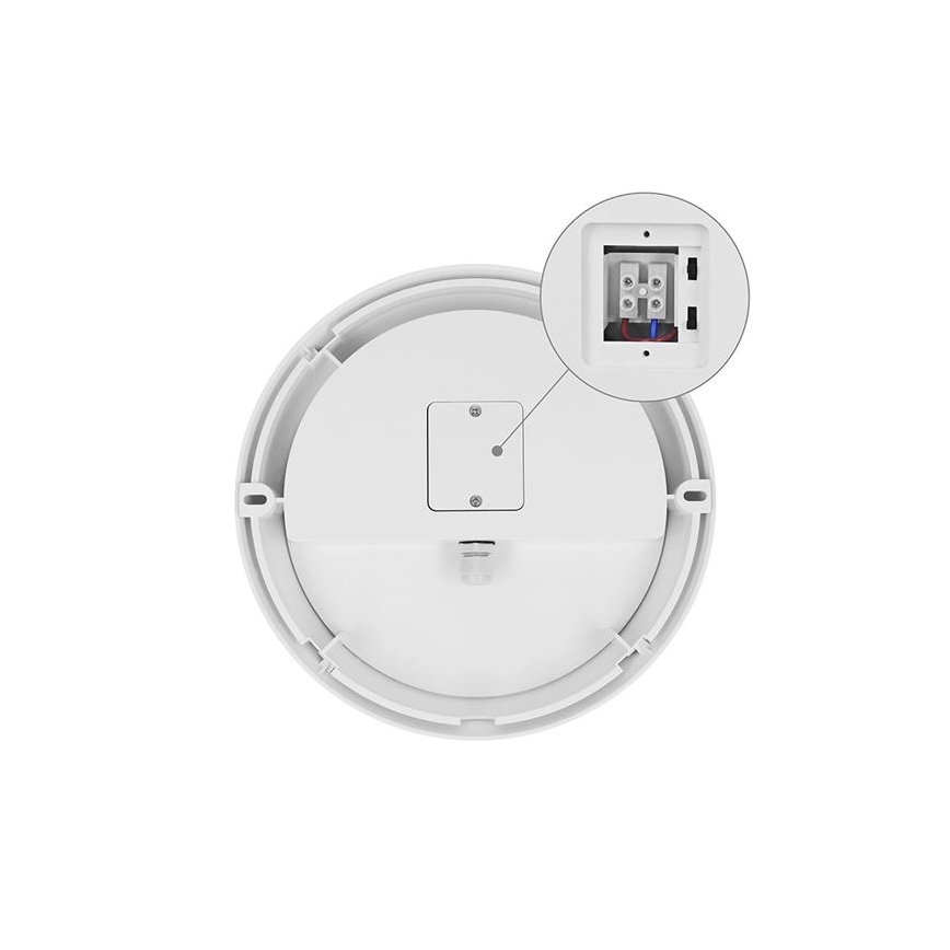 LED udendørs væglampe med sensor 2-i-1 LED/20W/230V 3000/4000/6500K IP65 Ø 22 cm