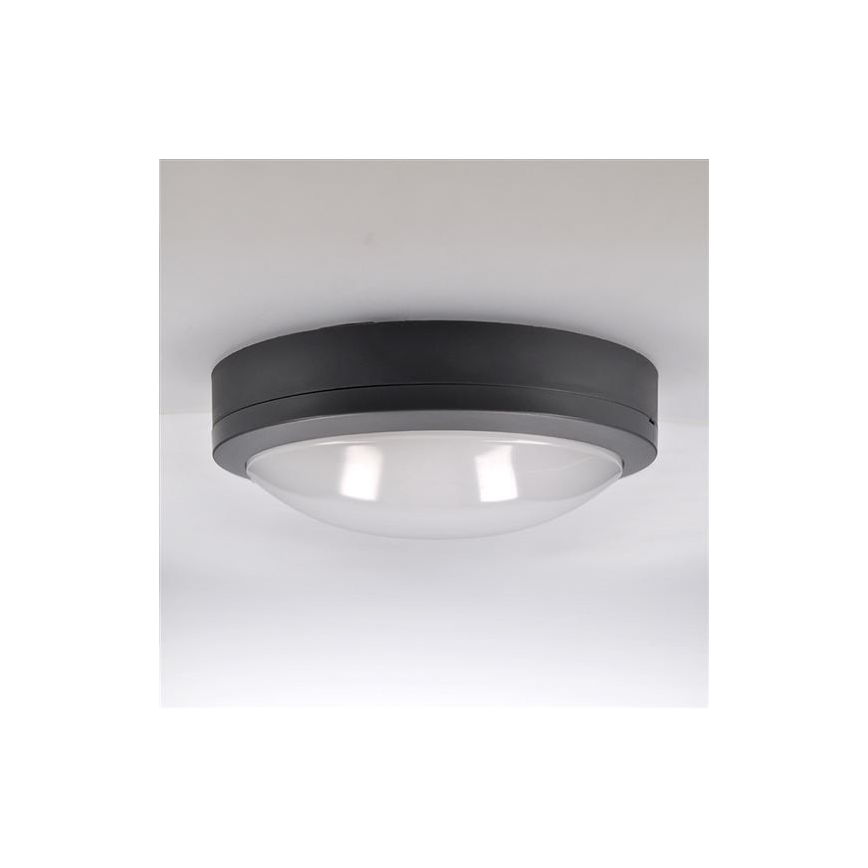 Udendørs LED loftlampe med sensor SIENA LED/20W/230V 4000K diameter 23 cm IP54