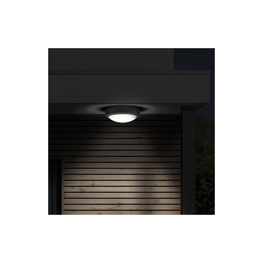 Udendørs LED loftlampe med sensor SIENA LED/20W/230V 4000K diameter 23 cm IP54