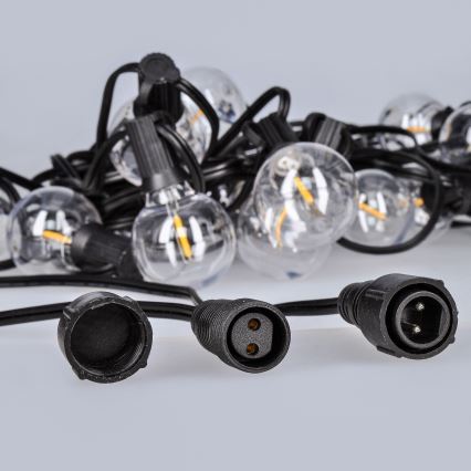 LED udendørs dekorationslyskæde GIRLANDA 25xE12 20m IP44 varm hvid
