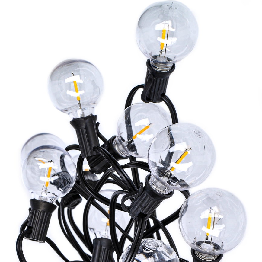 LED udendørs dekorationslyskæde GIRLANDA 25xE12 20m IP44 varm hvid