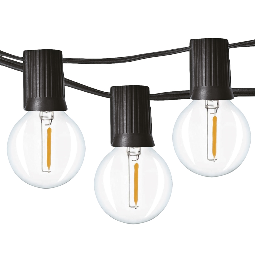 LED udendørs dekorationslyskæde GIRLANDA 25xE12 20m IP44 varm hvid
