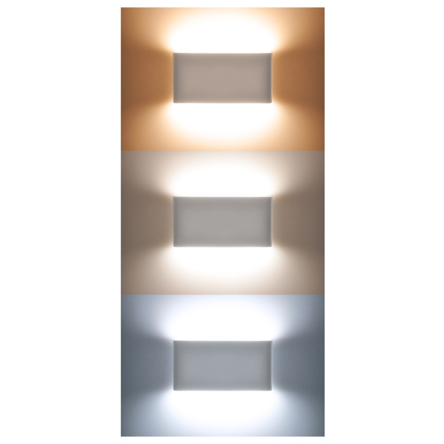 Udendørs LED væglampe MODENA LED/12W/230V 3000/4000/6000K IP54 sort