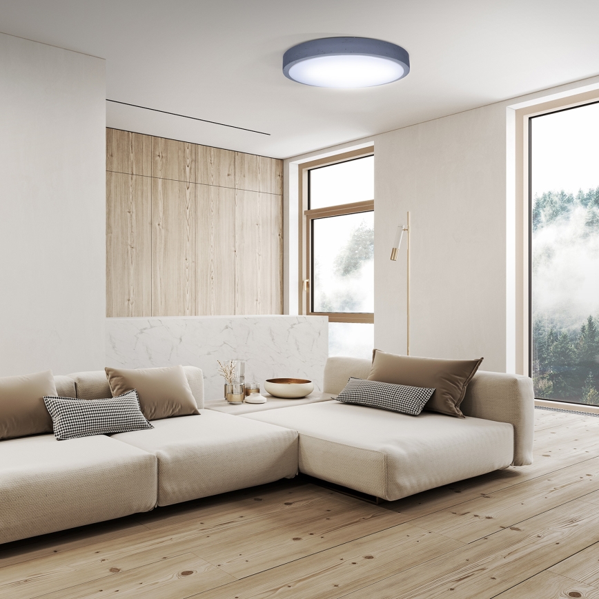 LED loftlampe dæmpbar GREY LED/60W/230V 3000-6500K grå diameter 49 cm + fjernbetjening