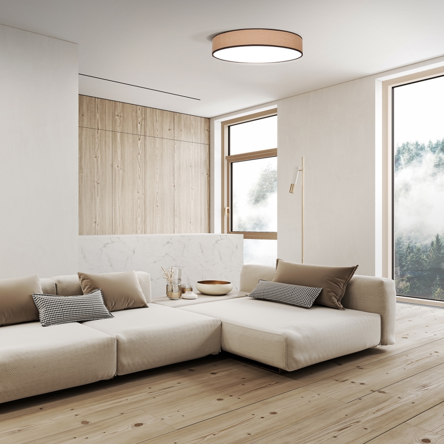 LED loftlampe dæmpbar BROWNIE LED/60W/230V 3000-6500K brun diameter 50 cm + fjernbetjening