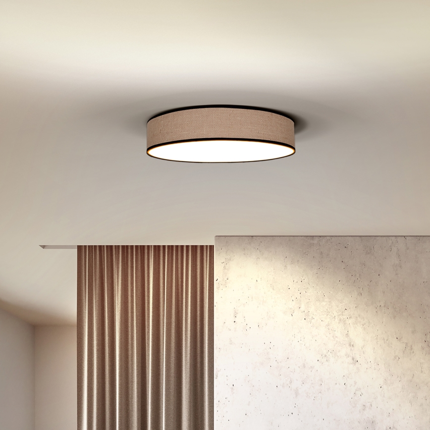 LED loftlampe dæmpbar BROWNIE LED/60W/230V 3000-6500K brun diameter 50 cm + fjernbetjening