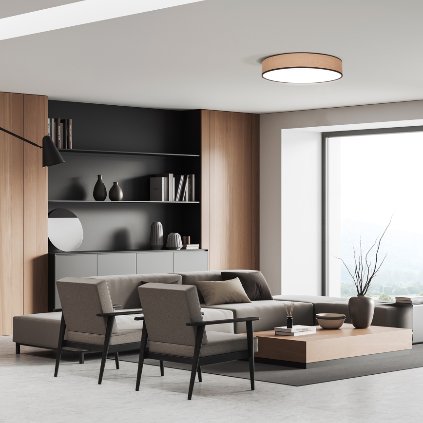 LED loftlampe dæmpbar BROWNIE LED/60W/230V 3000-6500K brun diameter 50 cm + fjernbetjening