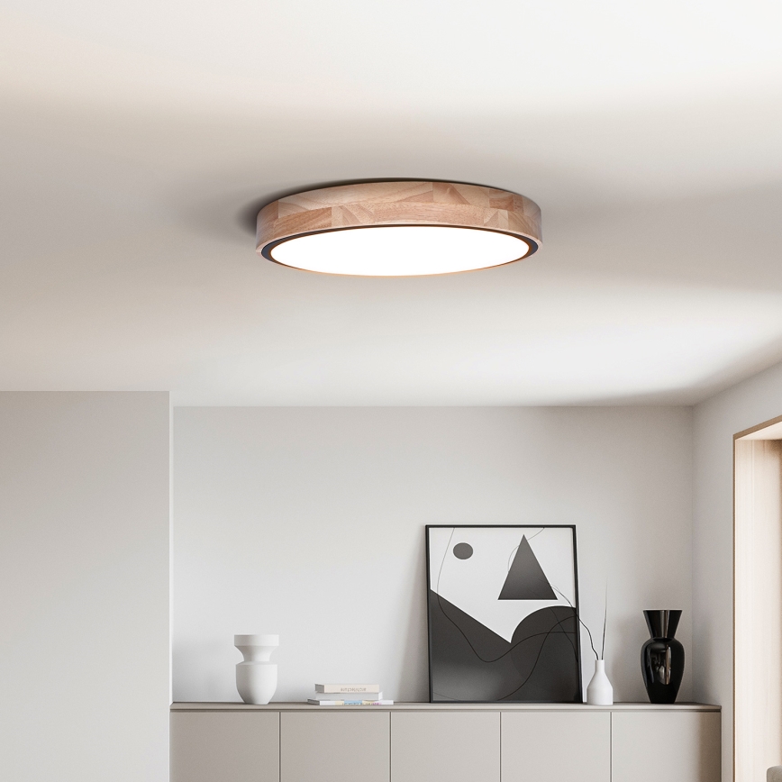 LED dæmpbar loftlampe IRON OAK LED/48W/230V 3000-6500K eg Ø 40 cm + fjernbetjening