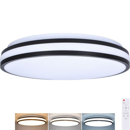 LED loftlampe dæmpbar LASKOS LED/48W/230V 3000-6500K sort + fjernbetjening