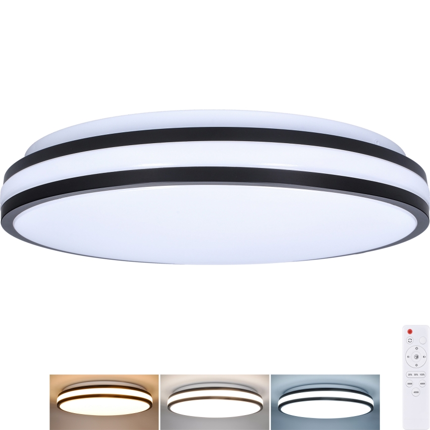 LED loftlampe dæmpbar LASKOS LED/48W/230V 3000-6500K sort + fjernbetjening