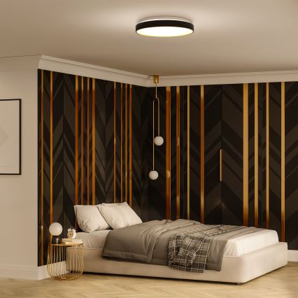 LED loftlampe dæmpbar CALA LED/48W/230V 3000-6500K sort/guldfarvet + fjernbetjening