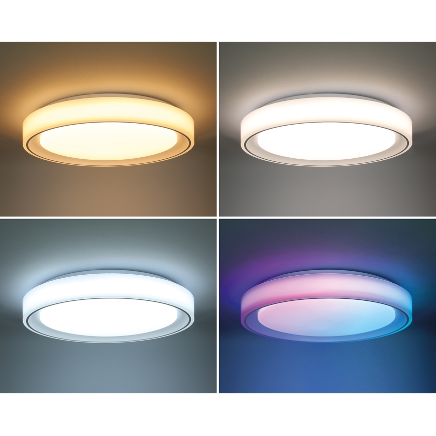 LED loftlampe dæmpbar RGB-farver FLOCO LED/30W/230V 3000-6500K + RGB/6W diameter 40cm + fjernbetjening