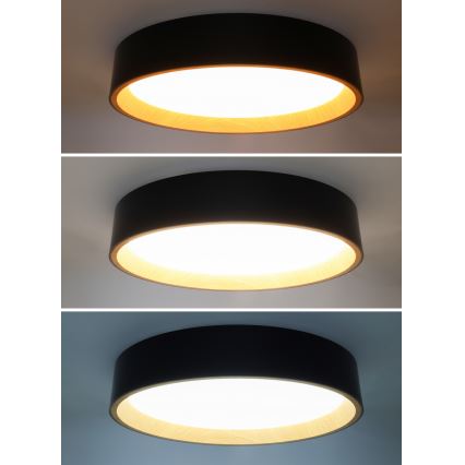 LED loftlampe dæmpbar LARIOS LED/48W/230V 3000-6500K diameter 39 cm sort + fjernbetjening