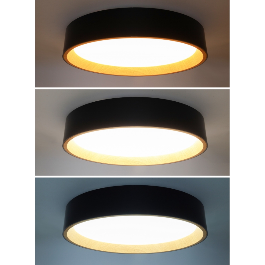 LED loftlampe dæmpbar LARIOS LED/48W/230V 3000-6500K diameter 39 cm sort + fjernbetjening