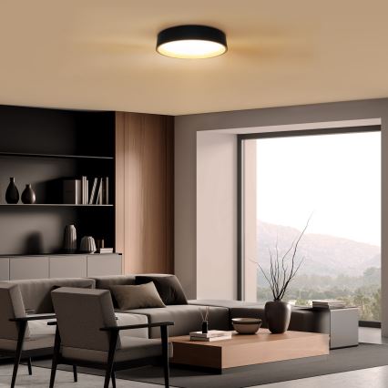LED loftlampe dæmpbar LARIOS LED/48W/230V 3000-6500K diameter 39 cm sort + fjernbetjening