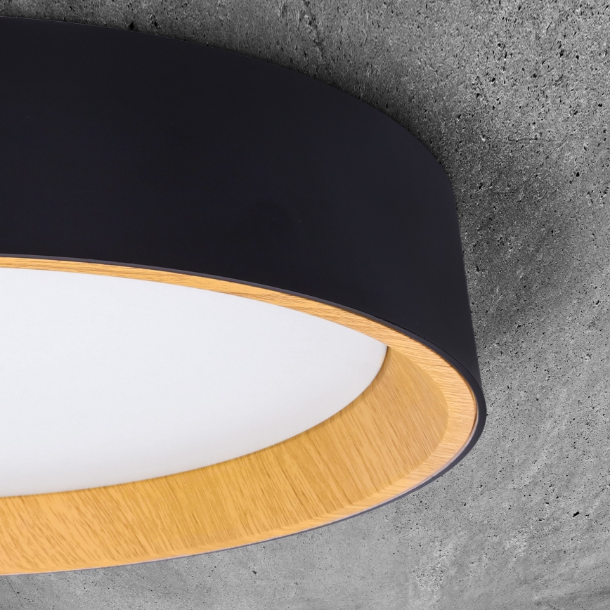 LED loftlampe dæmpbar LARIOS LED/48W/230V 3000-6500K diameter 39 cm sort + fjernbetjening