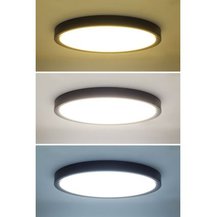 LED loftlampe dæmpbar ESTELA LED/36W/230V diameter 30 cm sort + fjernbetjening