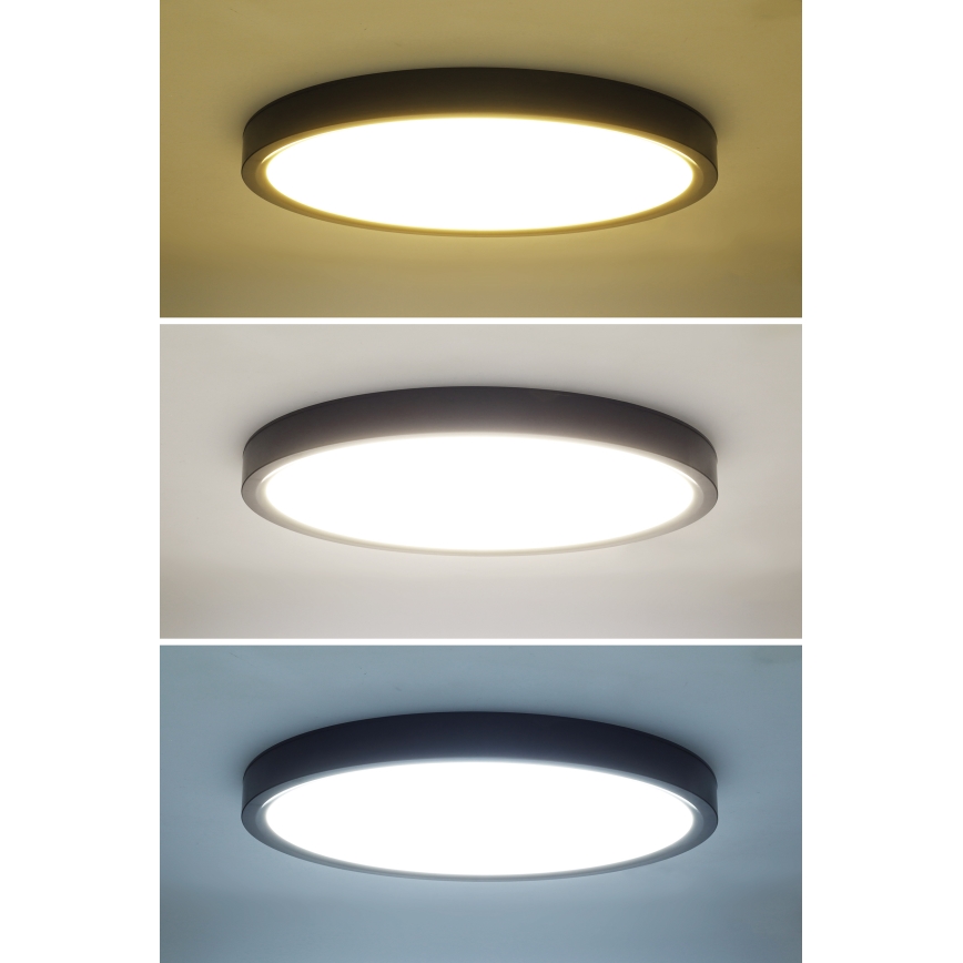 LED loftlampe dæmpbar ESTELA LED/36W/230V diameter 30 cm sort + fjernbetjening