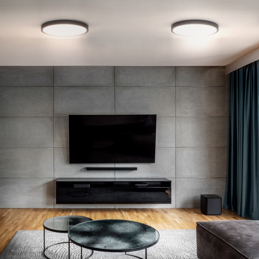 LED loftlampe dæmpbar ESTELA LED/36W/230V diameter 30 cm sort + fjernbetjening
