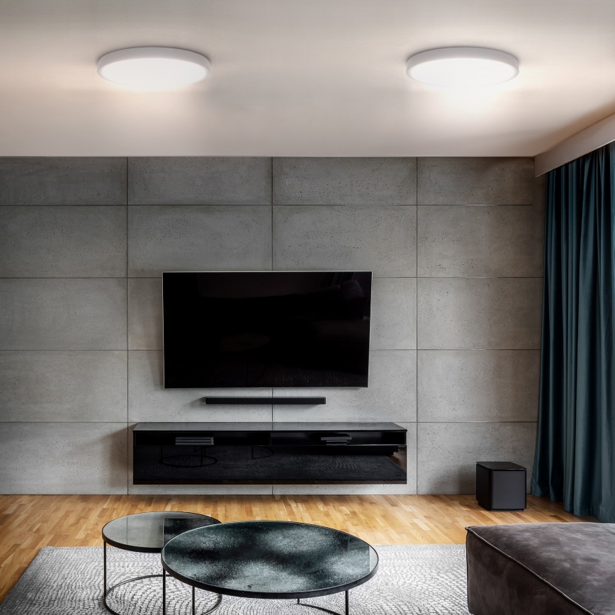 LED loftlampe dæmpbar ESTELA LED/36W/230V diameter 30 cm hvid + fjernbetjening