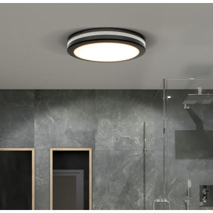 LED Dæmpbar udendørs loft lys LED/36W/40W/44W/230V 3000/4000/6500K IP65 sort