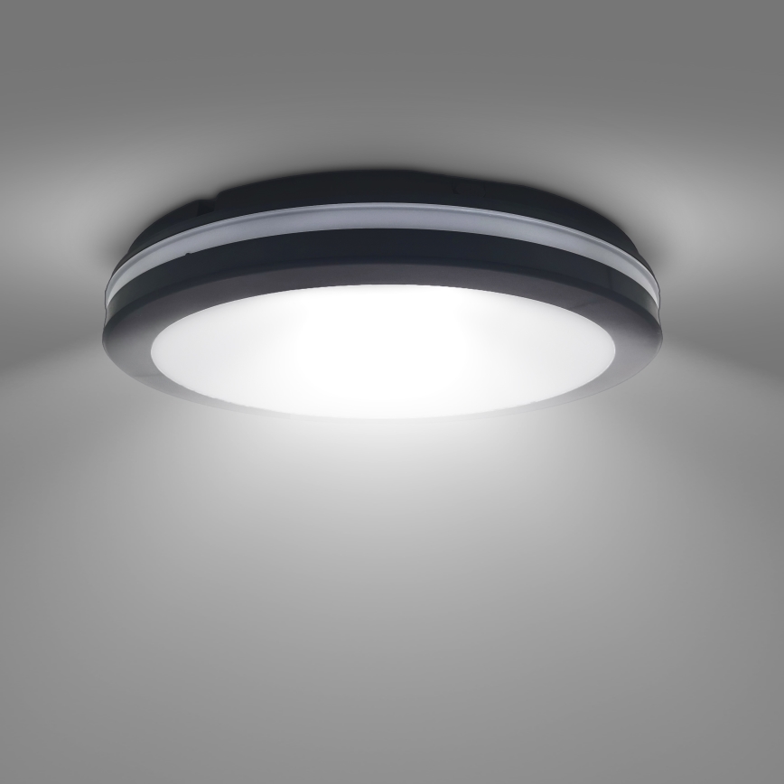 LED Dæmpbar udendørs loft lys LED/36W/40W/44W/230V 3000/4000/6500K IP65 sort