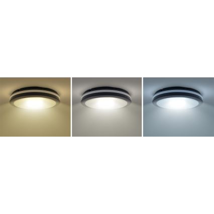 LED Dæmpbar udendørs loft lys LED/36W/40W/44W/230V 3000/4000/6500K IP65 sort