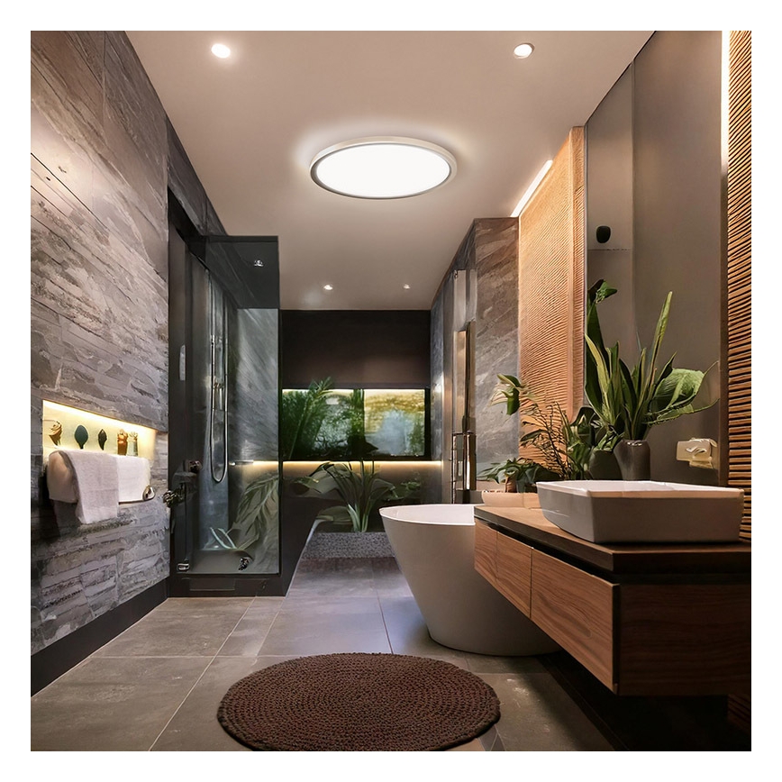 LED loftlampe til badeværelset ACATE LED/18W/230V 3000/4000/6000K Ø 22 cm IP54