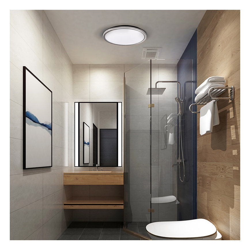 LED-badeværelsesloftlampe ACATE LED/24W/230V 3000/4000/6000K Ø 29,3 cm IP54