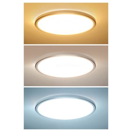 LED-badeværelsesloftlampe ACATE LED/24W/230V 3000/4000/6000K Ø 29,3 cm IP54