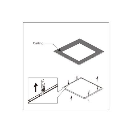 Sæt med monteringsclips til installation af LED-paneler 595x595mm