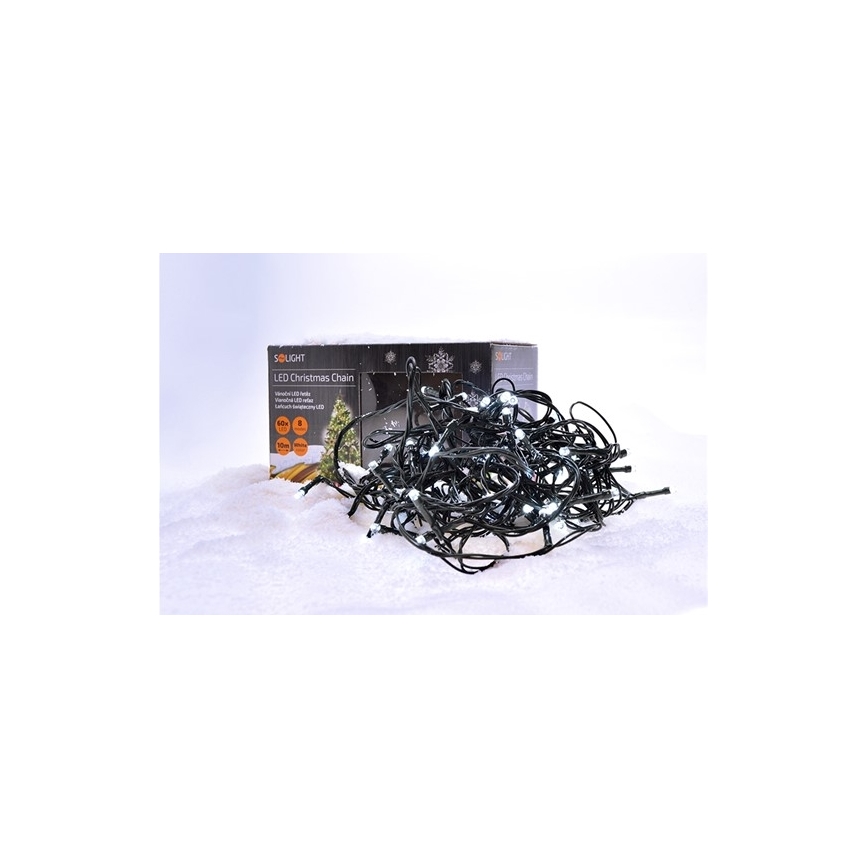 LED udendørs lyskæde 100xLED/8 funktioner IP44 13m kold hvid