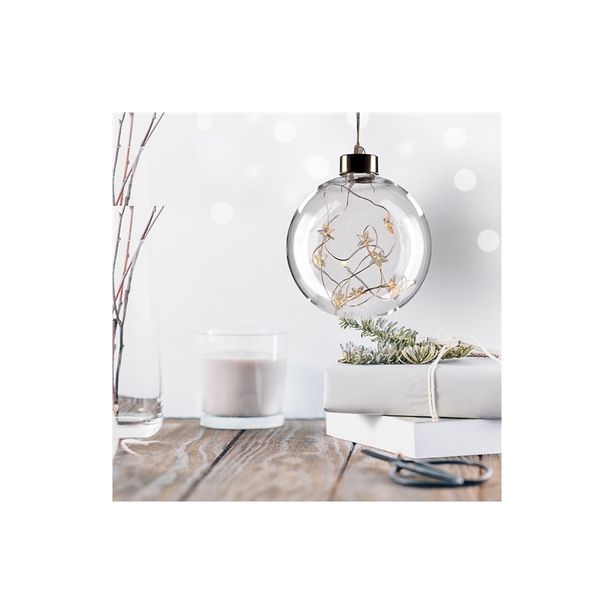 LED-julekugle 10xLED / 2xAA