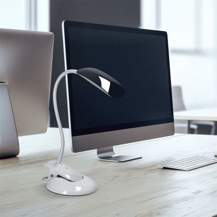 LED bordlampe dæmpbar base og klips LED/5W/230V