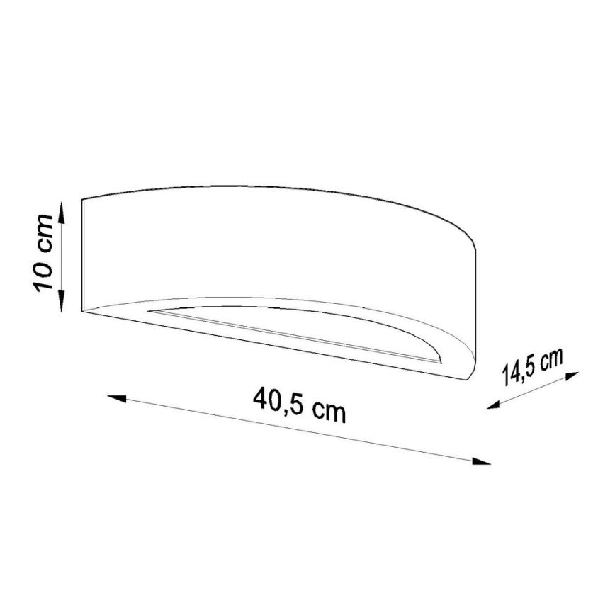 Væglampe ATENA 1xE27/60W/230V 40,5 cm hvid