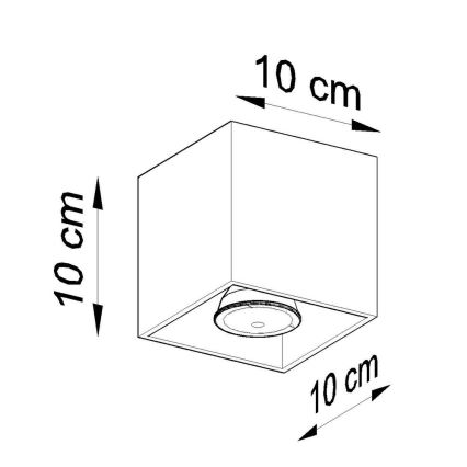 Spotlampe QUAD 1 1xGU10/10W/230V sort