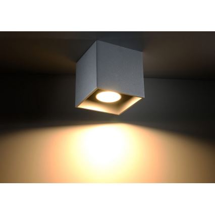 Spotlampe QUAD 1 1xGU10/10W/230V grå